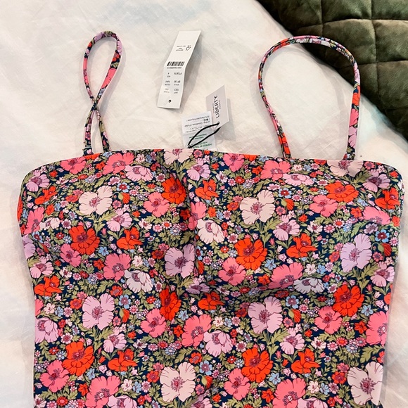 NWT J.Crew Bandeau one-piece in Liberty® Meadow Song fabric - Picture 4 of 5